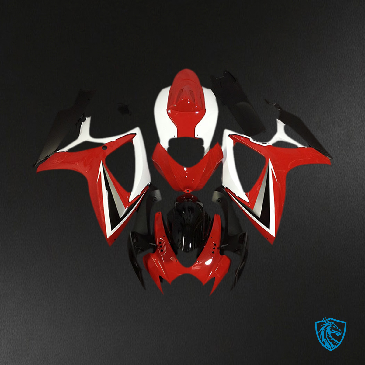 Suzuki GSXR 600-750 (2006-2007) Red Style - MERGEment Motorcycle Fairings Kit