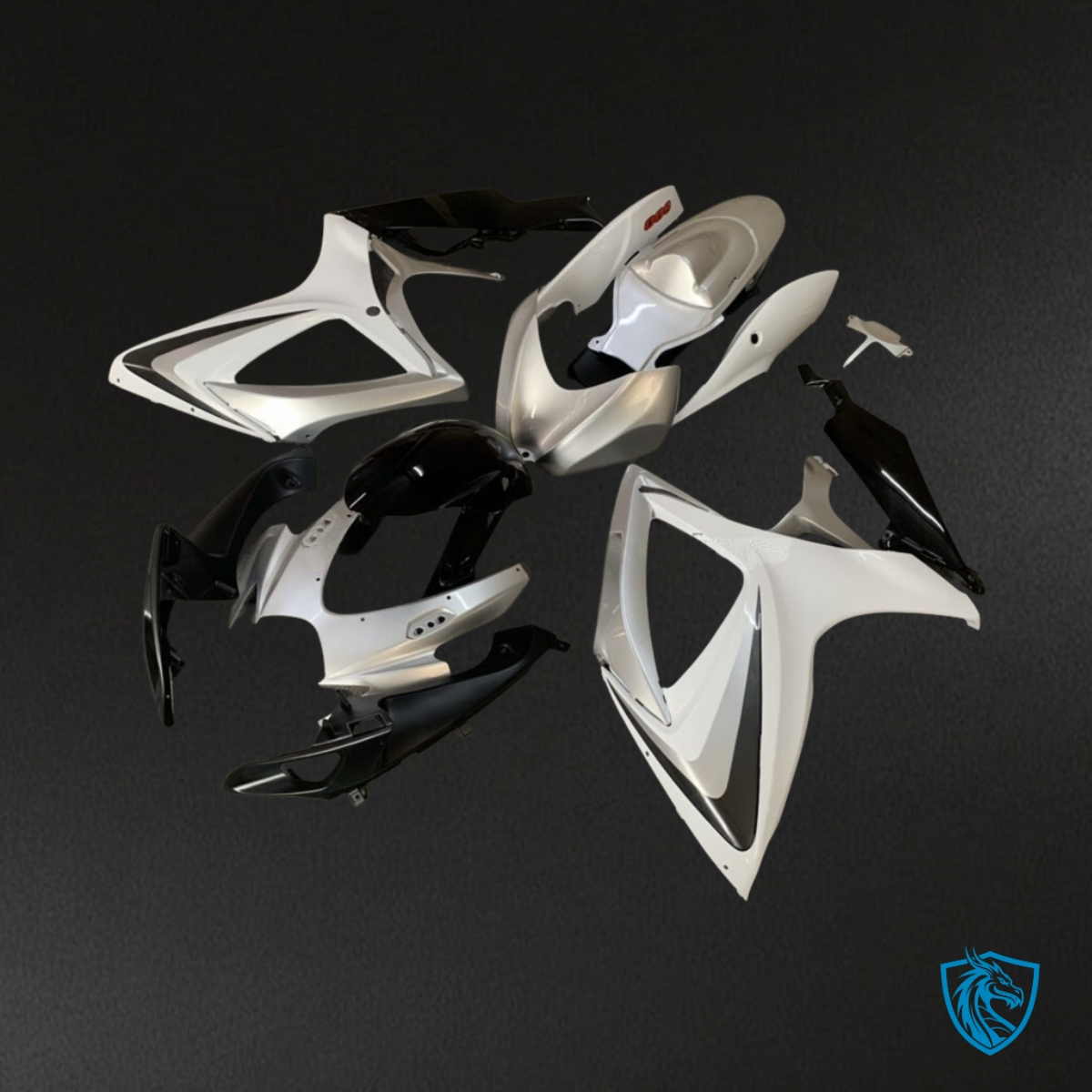 Suzuki GSXR 600-750 (2006-2007) Silver & Black Fairing Kit - Aftermarket ABS Bodywork