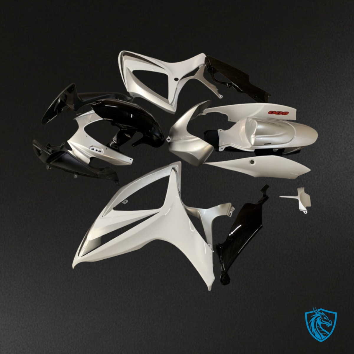 Suzuki GSXR 600-750 (2006-2007) Silver & Black Fairing Kit - Aftermarket ABS Bodywork