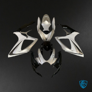 Suzuki GSXR 600-750 (2006-2007) Silver & White OEM Style - MERGEment Motorcycle Fairings Kit
