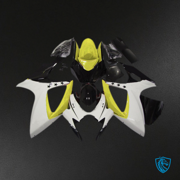 Suzuki GSXR 600-750 (2006-2007) Yellow Star Motorcycle Fairings Kit - Aftermarket ABS Bodywork