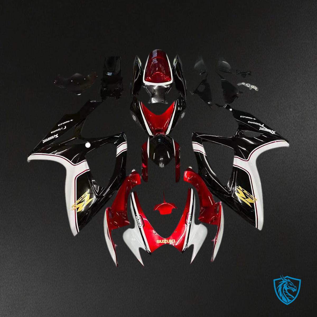 Suzuki GSXR 600-750 (2006-2007) Red & Black Injection K6 Fairing Kit | ABS Bodywork