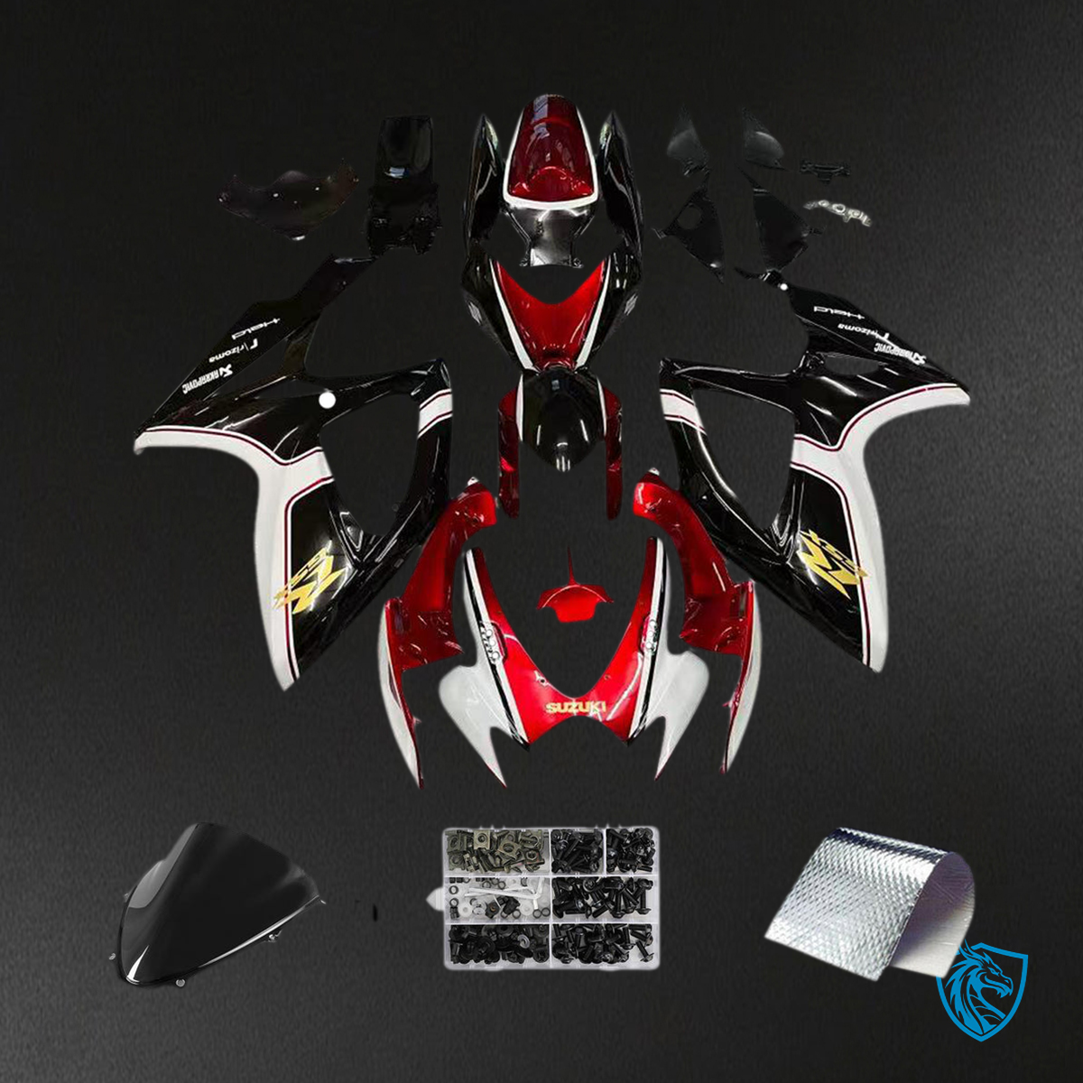 Suzuki GSXR 600-750 (2006-2007) Red & Black Injection K6 Fairing Kit | ABS Bodywork