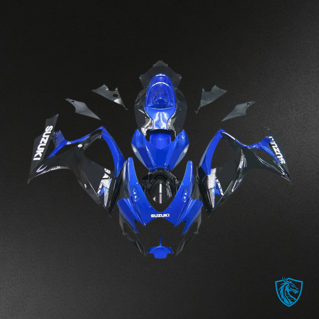 Suzuki GSXR 600-750 (2006-2007) Blue & Blake - Custom ABS Fairing Kit
