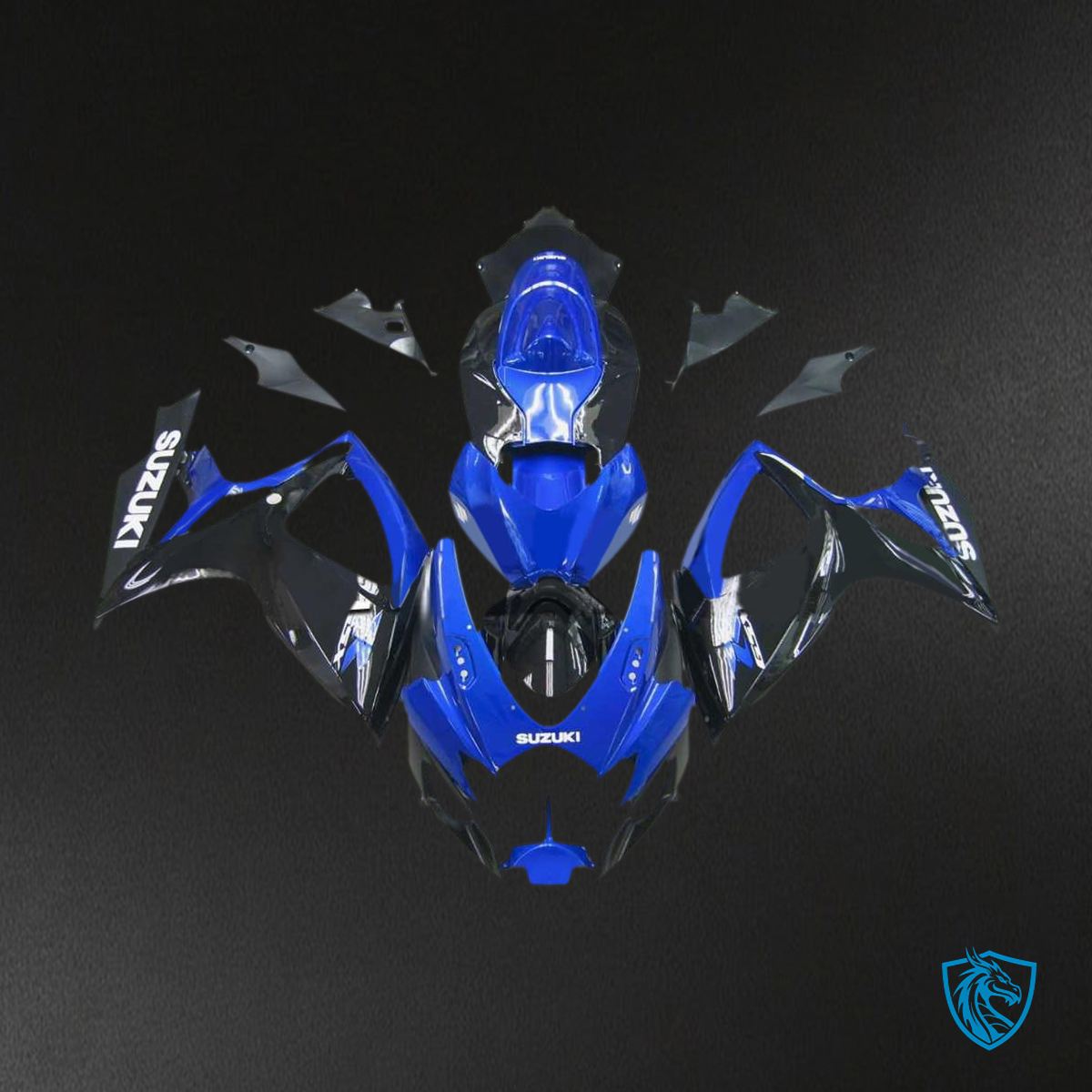 Suzuki GSXR 600-750 (2006-2007) Blue & Blake - Custom ABS Fairing Kit