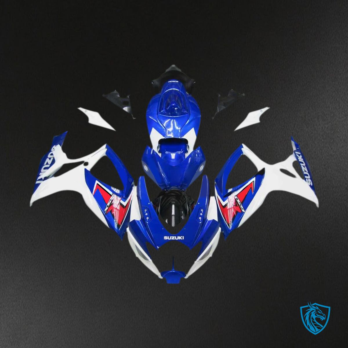 Suzuki GSXR 600-750 (2006-2007) Glossy Blue & White - Fairing Kit | ABS Bodywork