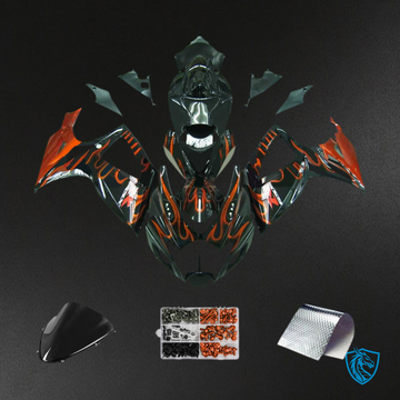Suzuki GSXR 600-750 (2006-2007) Orange & Black - Custom ABS Fairing Kit
