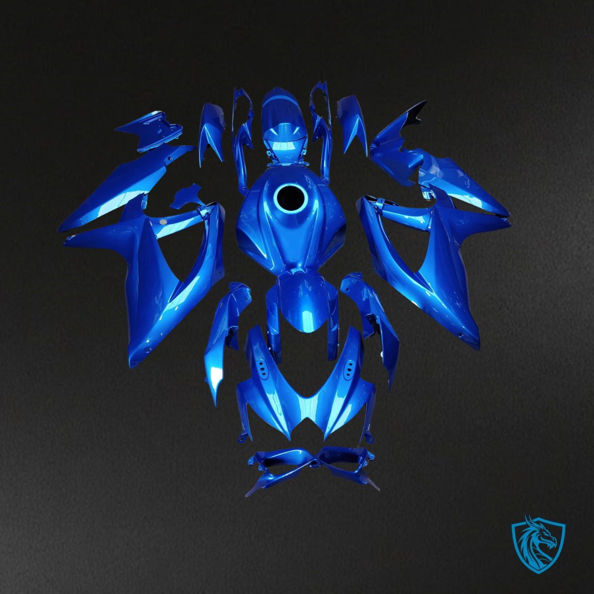 Suzuki GSXR 600-750 (2008-2010) Gloss Blue Metallic - MERGEment Motorcycle Fairings Kit