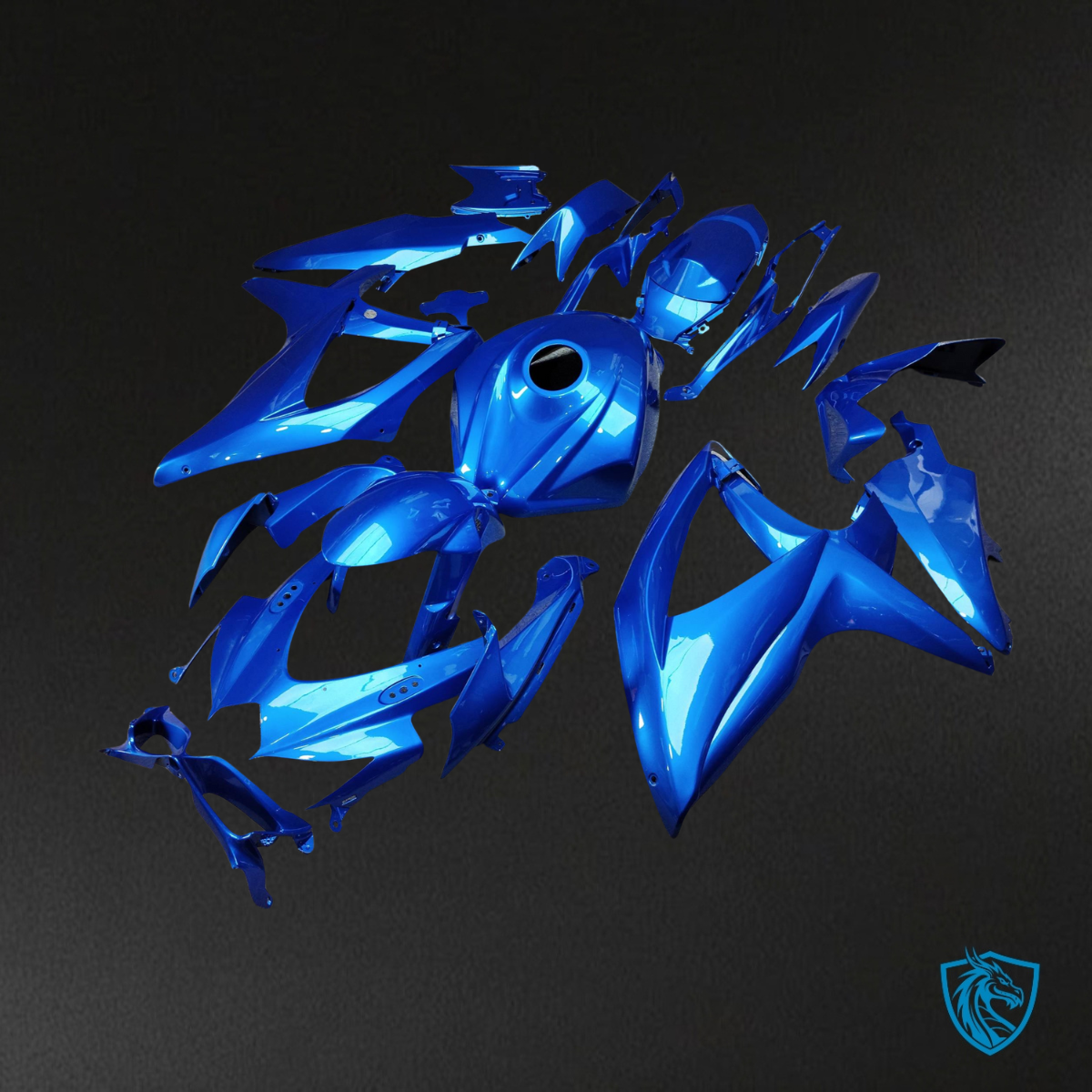 Suzuki GSXR 600-750 (2008-2010) Gloss Blue Metallic - MERGEment Motorcycle Fairings Kit