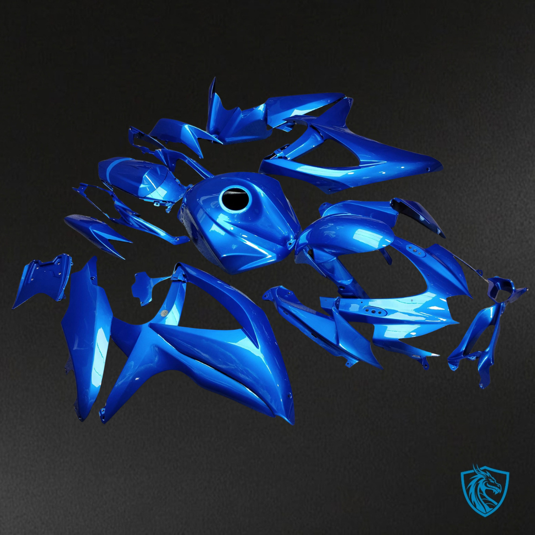 Suzuki GSXR 600-750 (2008-2010) Gloss Blue Metallic - MERGEment Motorcycle Fairings Kit