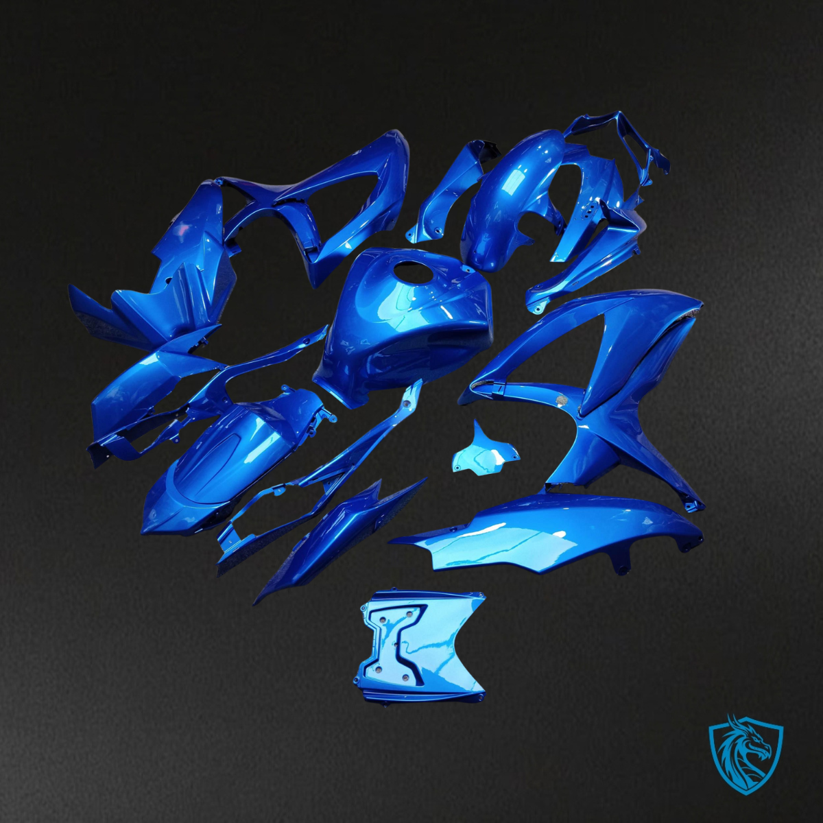 Suzuki GSXR 600-750 (2008-2010) Gloss Blue Metallic - MERGEment Motorcycle Fairings Kit