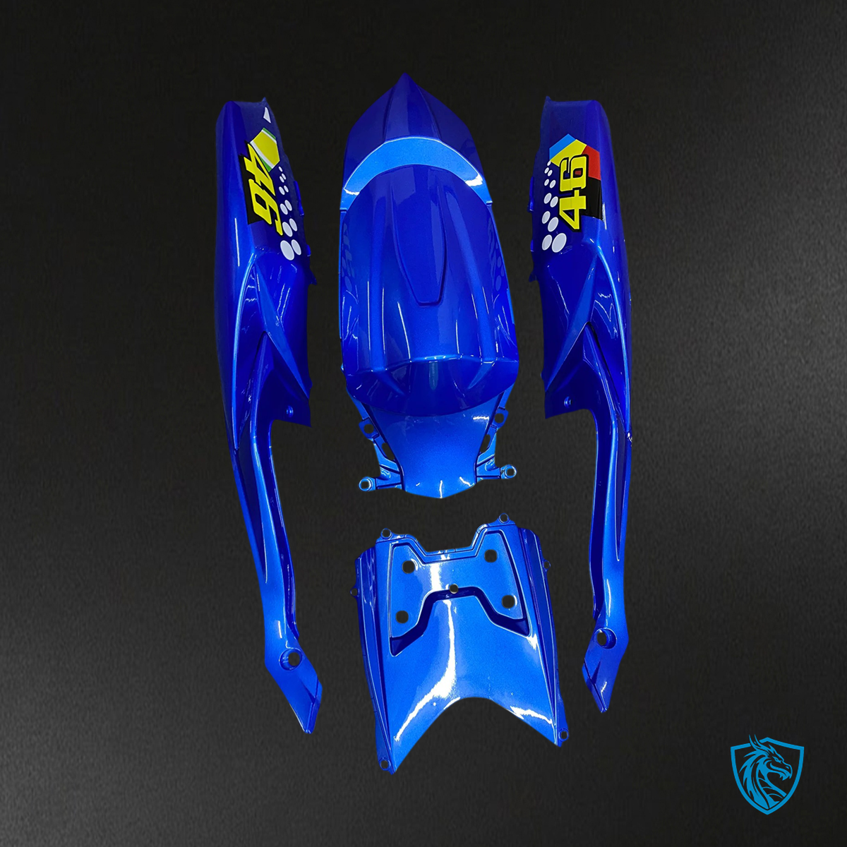 Suzuki GSXR 600-750 (2008-2010) Blue & Green Monster - Fairing Kit