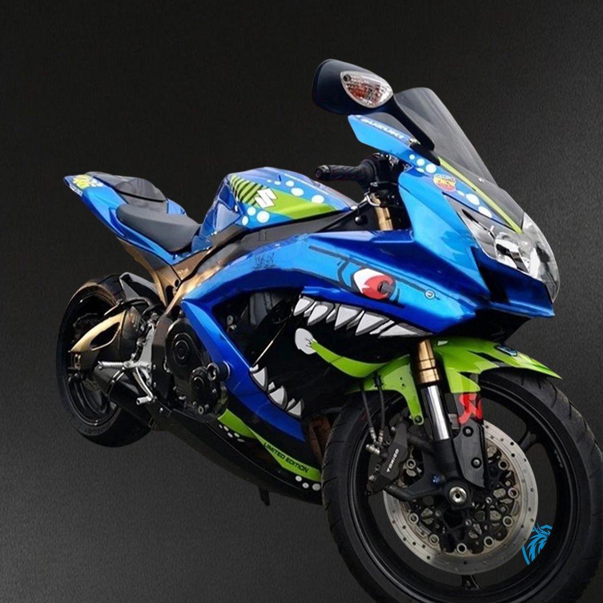 Suzuki GSXR 600-750 (2008-2010) Blue & Green Monster - Fairing Kit