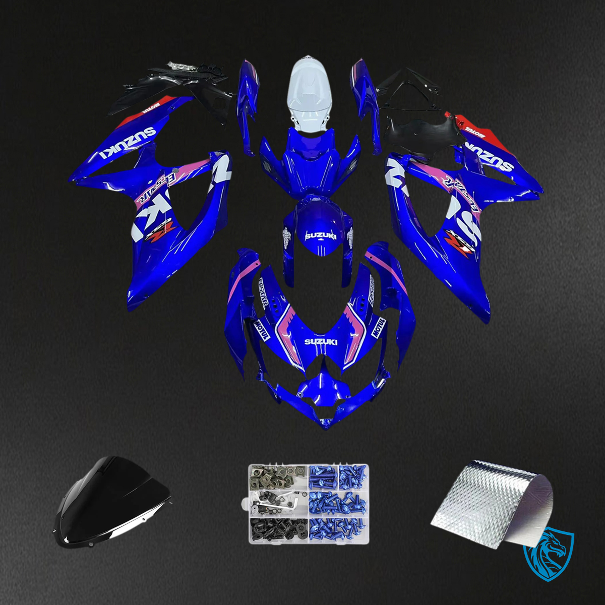 Suzuki GSXR 600-750 (2008-2010) Blue & Pink - Fairing Kit