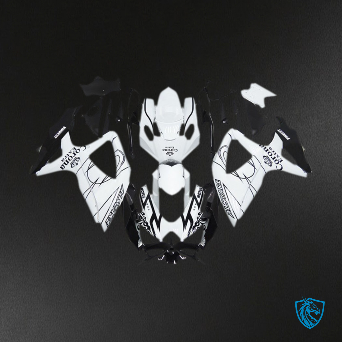 Suzuki GSXR 600-750 (2008-2010) White Corona Special - Custom ABS Fairing Kit