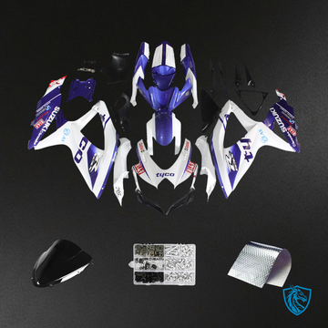 Suzuki GSXR 600-750 (2008-2010) Gloss Purple & White - Fairing Kit