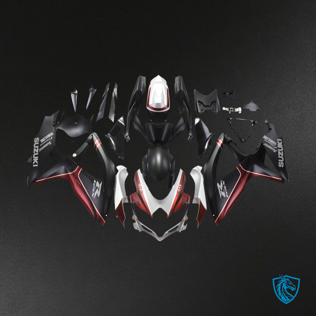 Suzuki GSXR 600-750 (2008-2010) Matte Red & Black - Fairing Kit