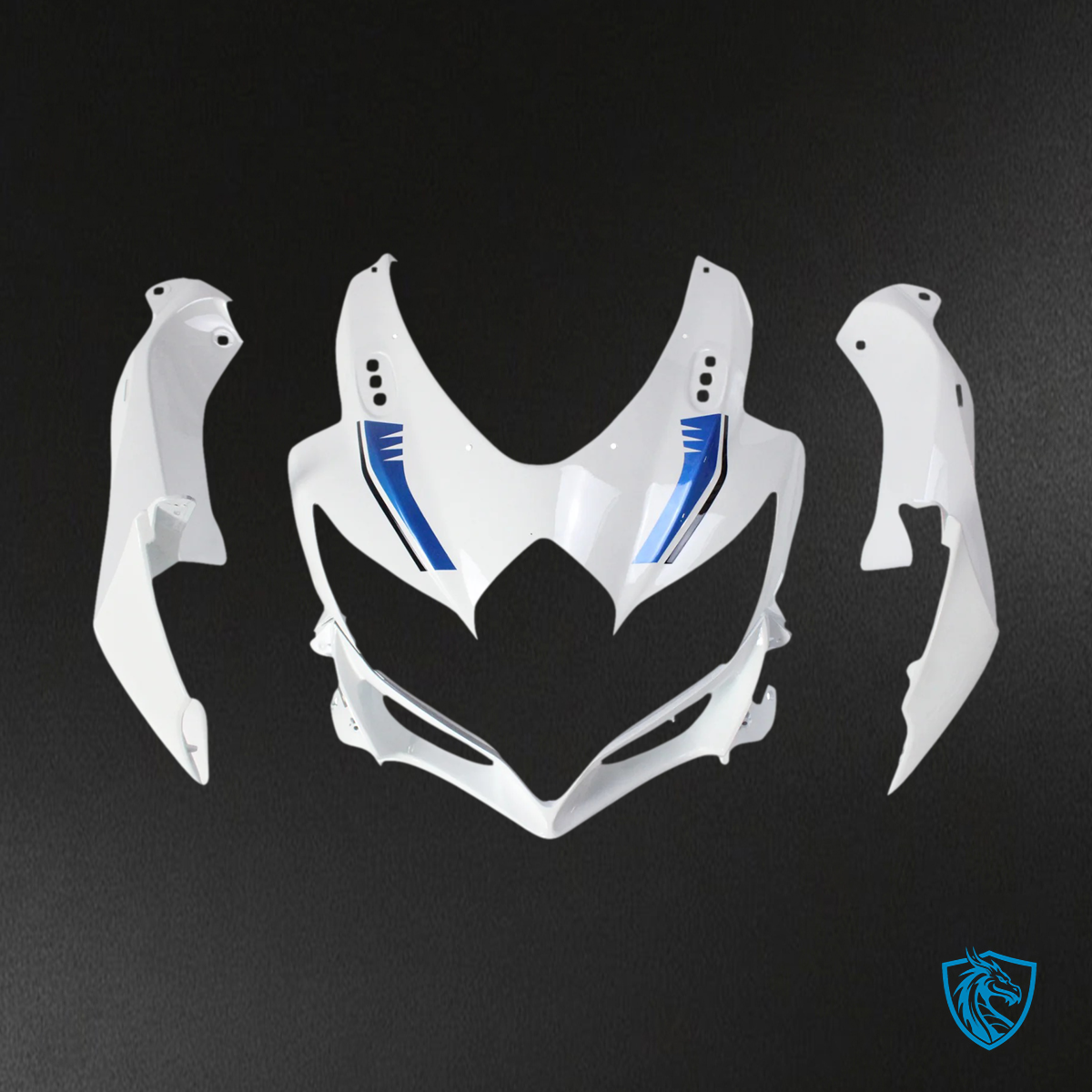 Suzuki GSXR 600-750 (2008-2010) White & Blue - Fairing Kit