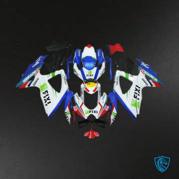 Suzuki GSXR 600-750 (2008-2010) Fixi Blue Motorcycle Fairings Kit - Aftermarket ABS Bodywork