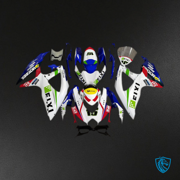 Suzuki GSXR 600-750 (2008-2010) Fixi Blue Motorcycle Fairings Kit | ABS Bodywork