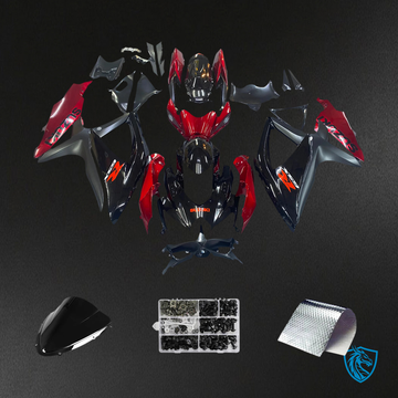Suzuki GSXR 600-750 (2008-2010) Gloss Black & Red - Fairing Kit