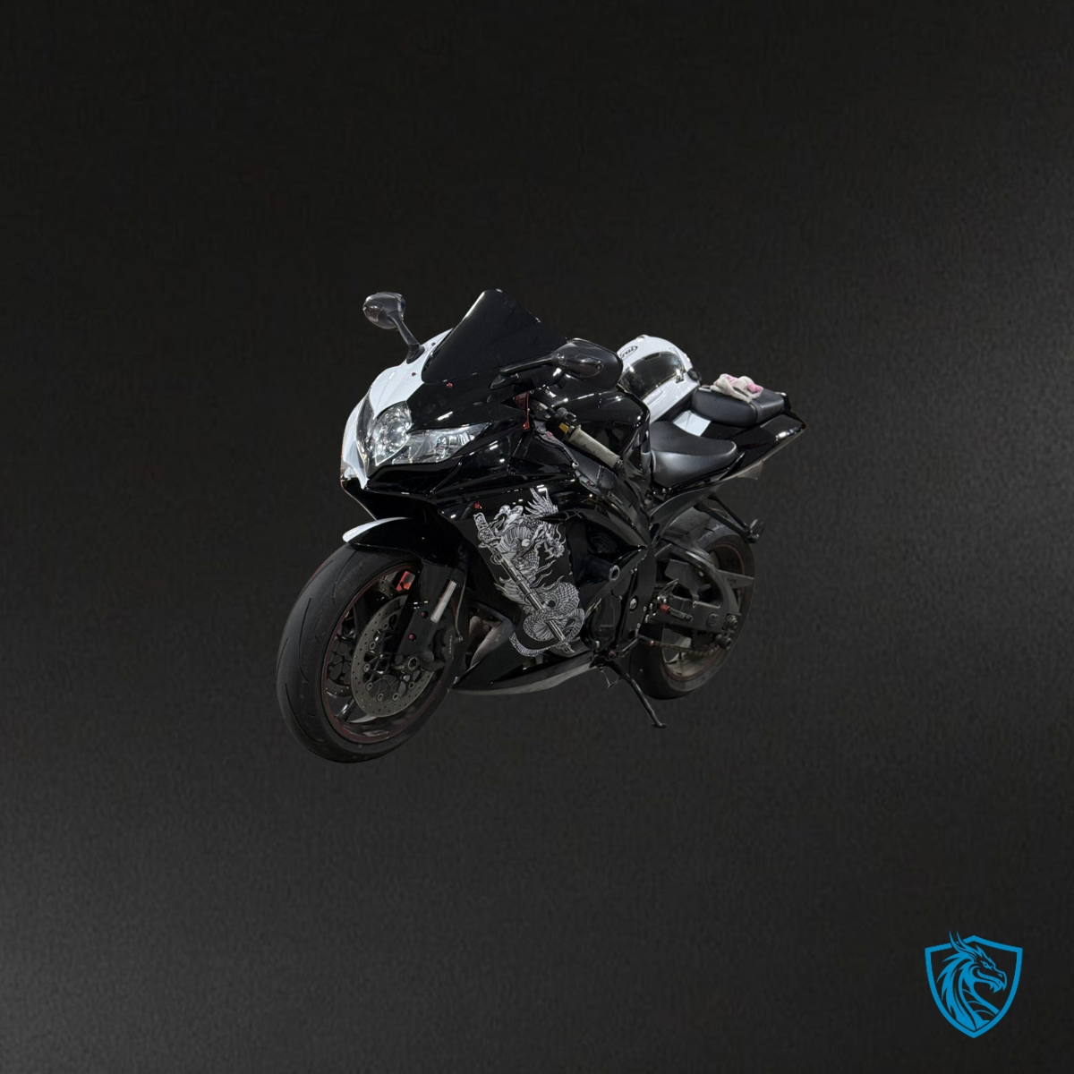 Suzuki GSXR 600-750 (2008-2010) Gloss Black & White Split - Custom ABS Fairing Kit