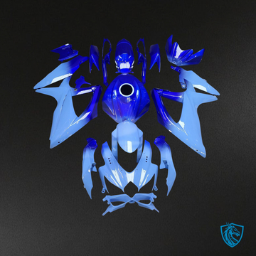 Suzuki GSXR 600-750 (2008-2010) Gloss Light Blue Gradient Fairing Kit | ABS Bodywork