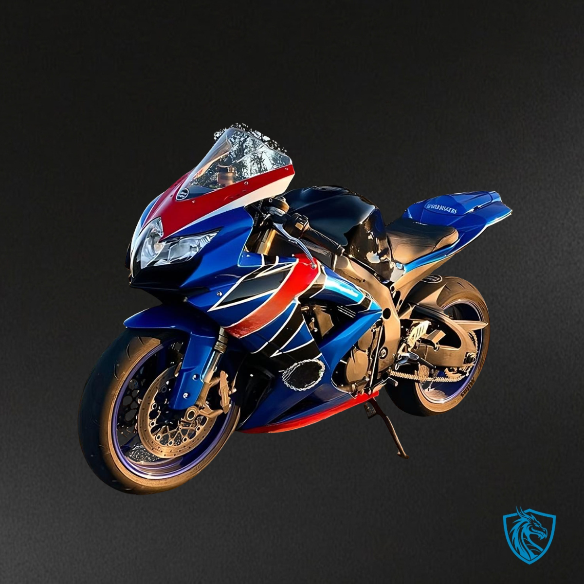 Suzuki GSXR 600-750 (2008-2010) Gloss Blue, Red & Black Fairing Kit - Aftermarket ABS Bodywork