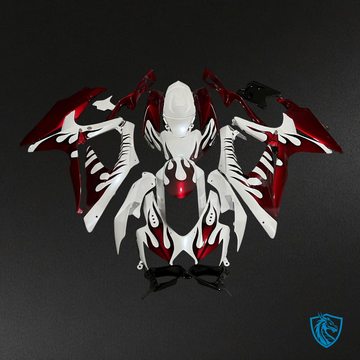 Suzuki GSXR 600-750 (2008-2010) Gloss Red & White  Fairing Kit - Aftermarket ABS Bodywork