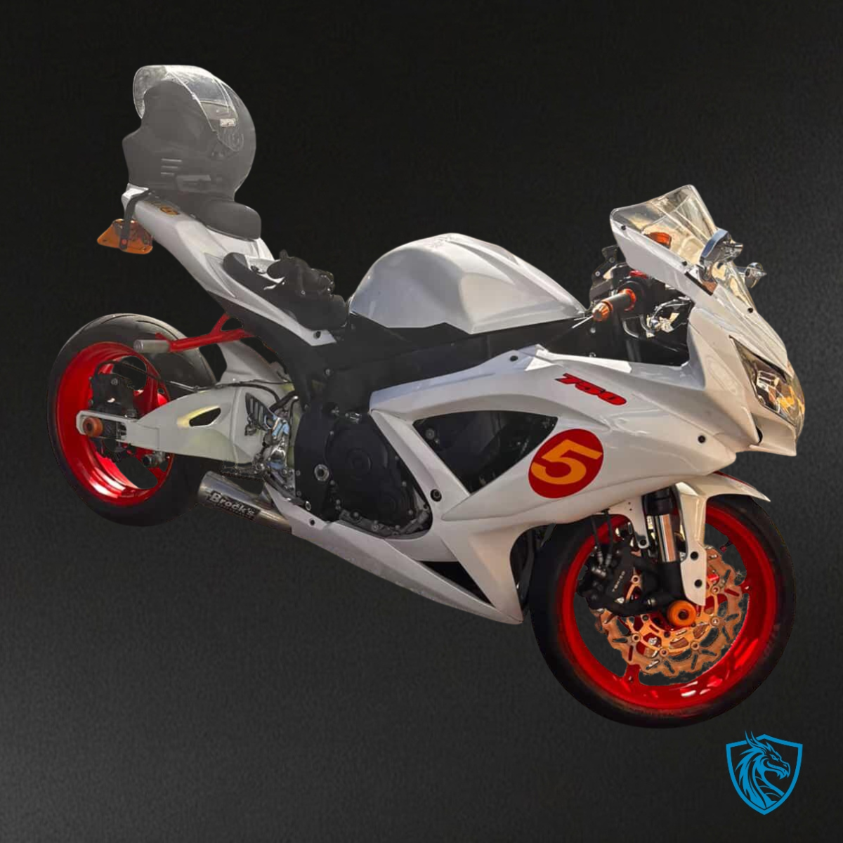 Suzuki GSXR 600-750 (2008-2010) Gloss White Speed Racer - MERGEment Motorcycle Fairings Kit