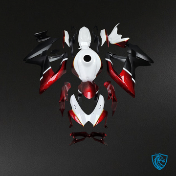 Suzuki GSXR 600-750 (2008-2010) White, Black & Candy Red Fairing Kit - Aftermarket ABS Bodywork