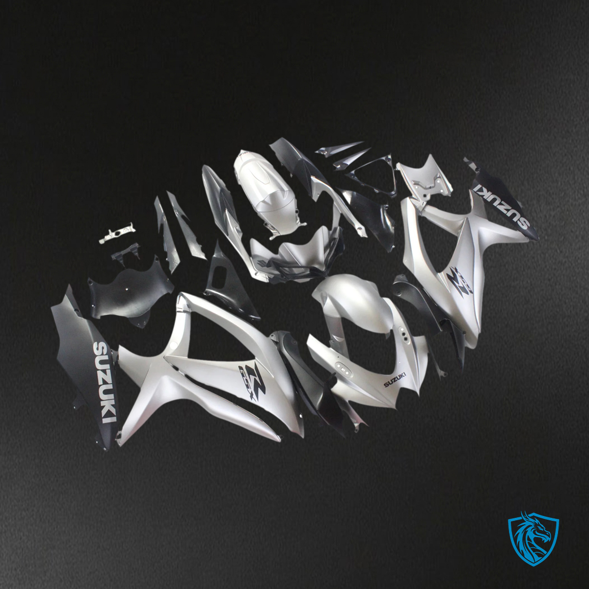 Suzuki GSXR 600-750 (2008-2010) Gray & Sliver Style 3 - Fairing Kit