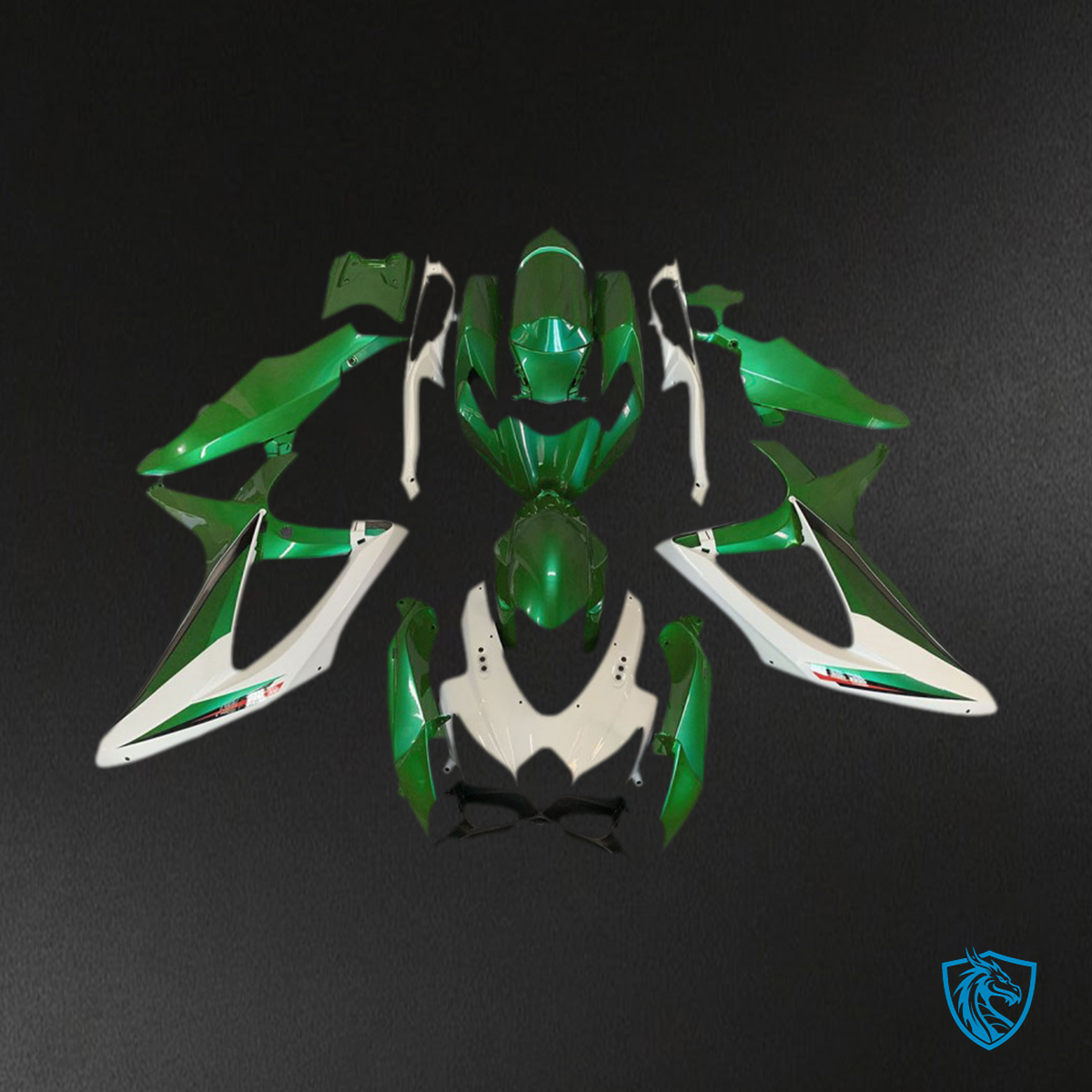 Suzuki GSXR 600-750 (2008-2010) Green OEM Style Motorcycle Fairings Kit - Aftermarket ABS Bodywork