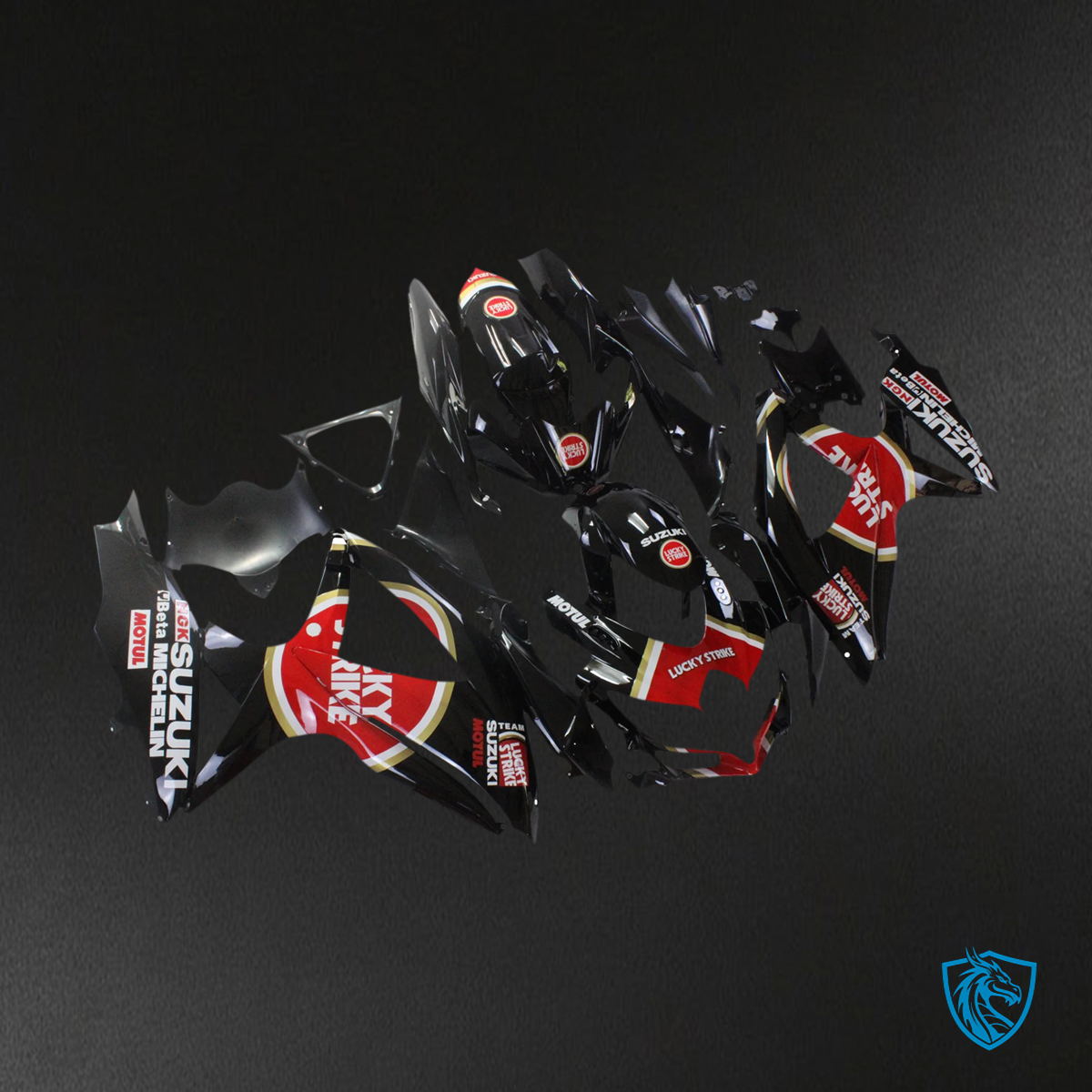 Suzuki GSXR 600-750 (2008-2010) Lucky Strike Red & Black - Fairing Kit