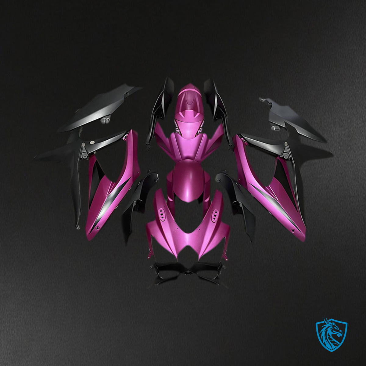 Suzuki GSXR 600-750 (2008-2010) Matt Pink Motorcycle Fairings Kit | ABS Bodywork