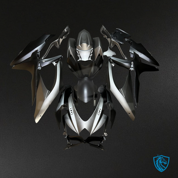 Suzuki GSXR 600-750 (2008-2010) Matte Black & Dark Gray - Custom ABS Fairing Kit