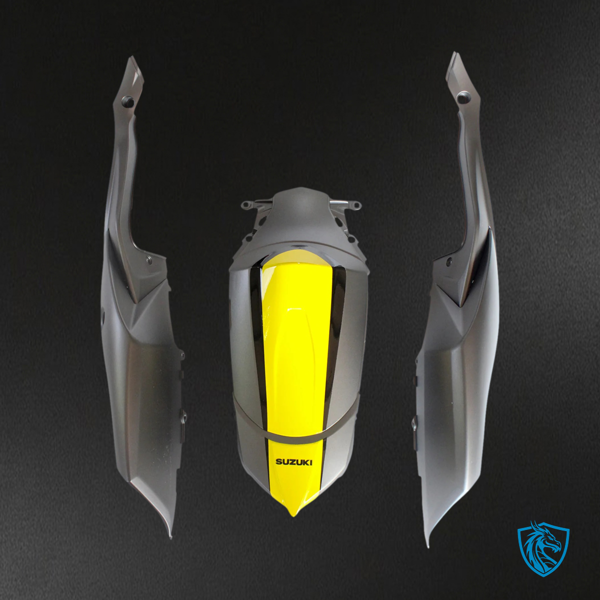 Suzuki GSXR 600-750 (2008-2010) Matte Dark Gray & Yellow - Fairing Kit