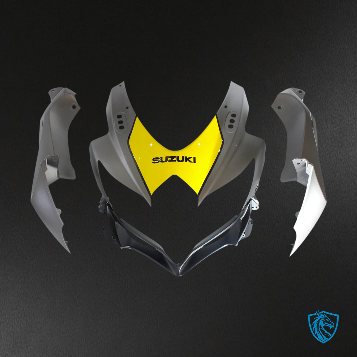 Suzuki GSXR 600-750 (2008-2010) Matte Dark Gray & Yellow - Fairing Kit