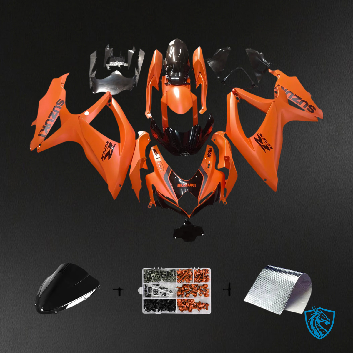 Suzuki GSXR 600-750 (2008-2010) Pumpkin Orange - Fairing Kit