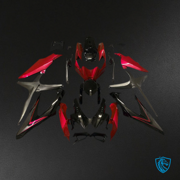Suzuki GSXR 600-750 (2008-2010) Gloss Red & Black - MERGEment Motorcycle Fairings Kit