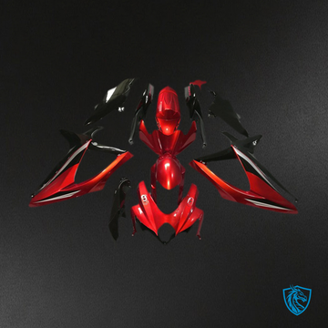 Suzuki GSXR 600-750 (2008-2010) Glossy Red Motorcycle Fairings Kit - Aftermarket ABS Bodywork
