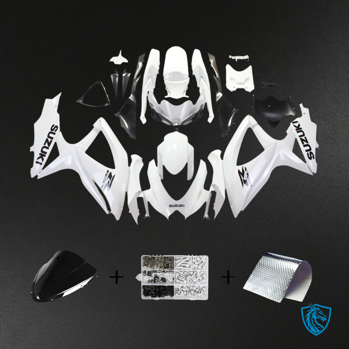 Suzuki GSXR 600-750 (2008-2010) White - Fairing Kit