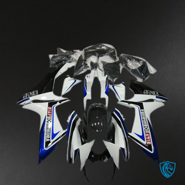 Suzuki GSXR 600-750 (2011-2024) White & Black Rockstar Motorcycle Fairings Kit | ABS Bodywork