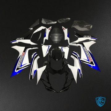 Suzuki GSXR 600-750 (2011-2024) Blue, Black & White Lettering Motorcycle Fairings Kit | ABS Bodywork