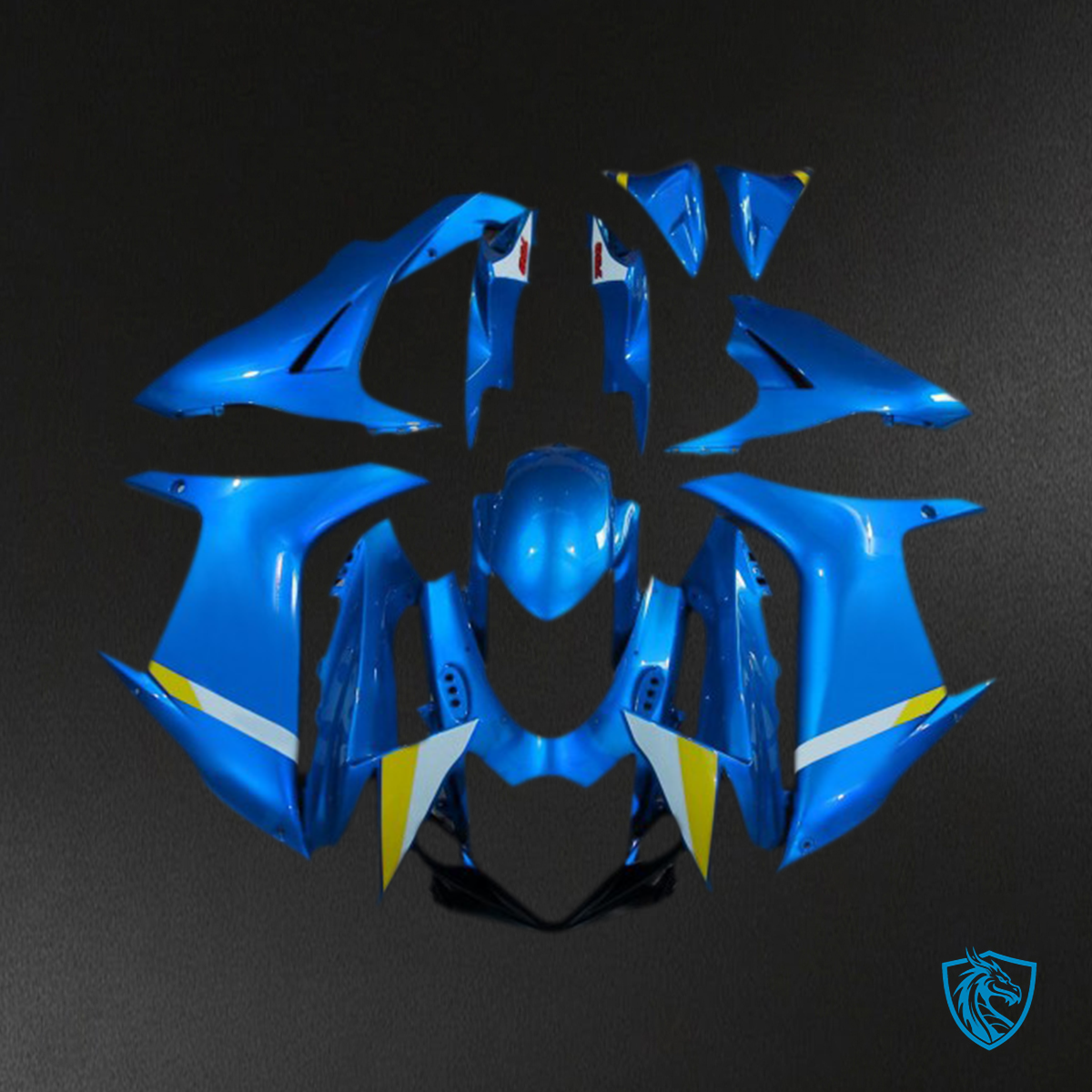 Suzuki GSXR 600-750 (2011-2024) Full Gloss Light Blue - MERGEment Motorcycle Fairings Kit
