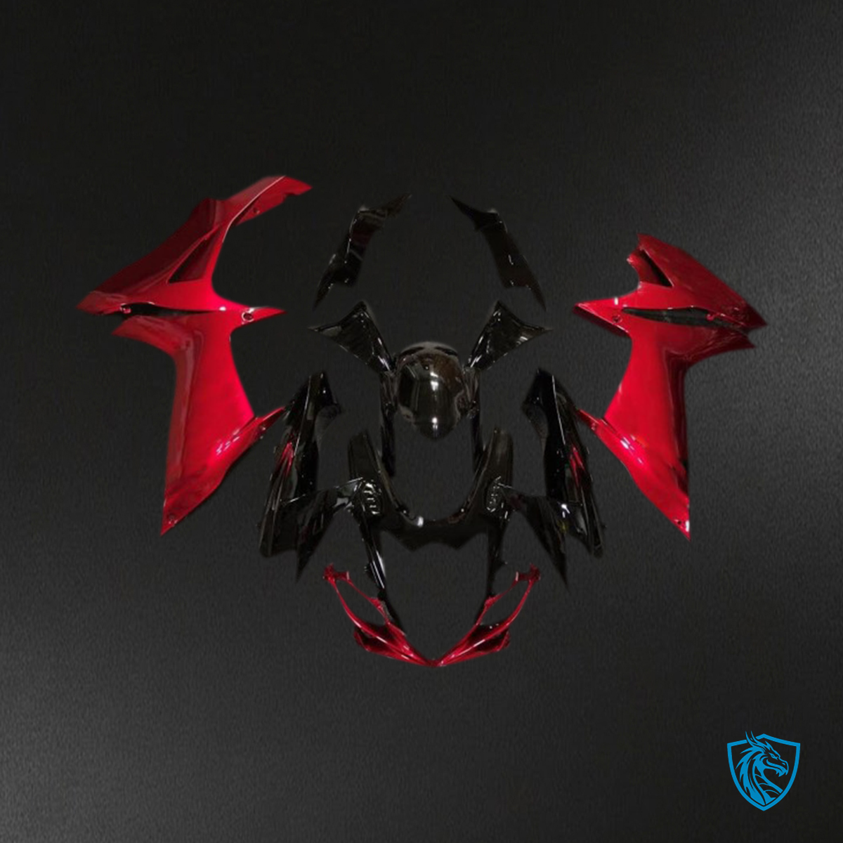 Suzuki GSXR 600-750 (2011-2024) Gloss Black & Lava Red - MERGEment Motorcycle Fairings Kit