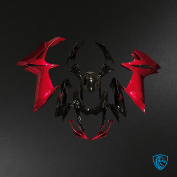Suzuki GSXR 600-750 (2011-2024) Gloss Black & Lava Red - MERGEment Motorcycle Fairings Kit