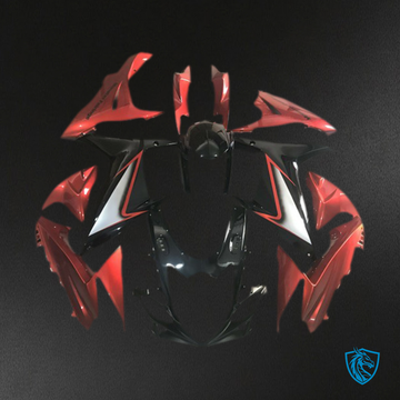 Suzuki GSXR 600-750 (2011-2024) Glossy Black & Bright Orange Motorcycle Fairings Kit | ABS Bodywork