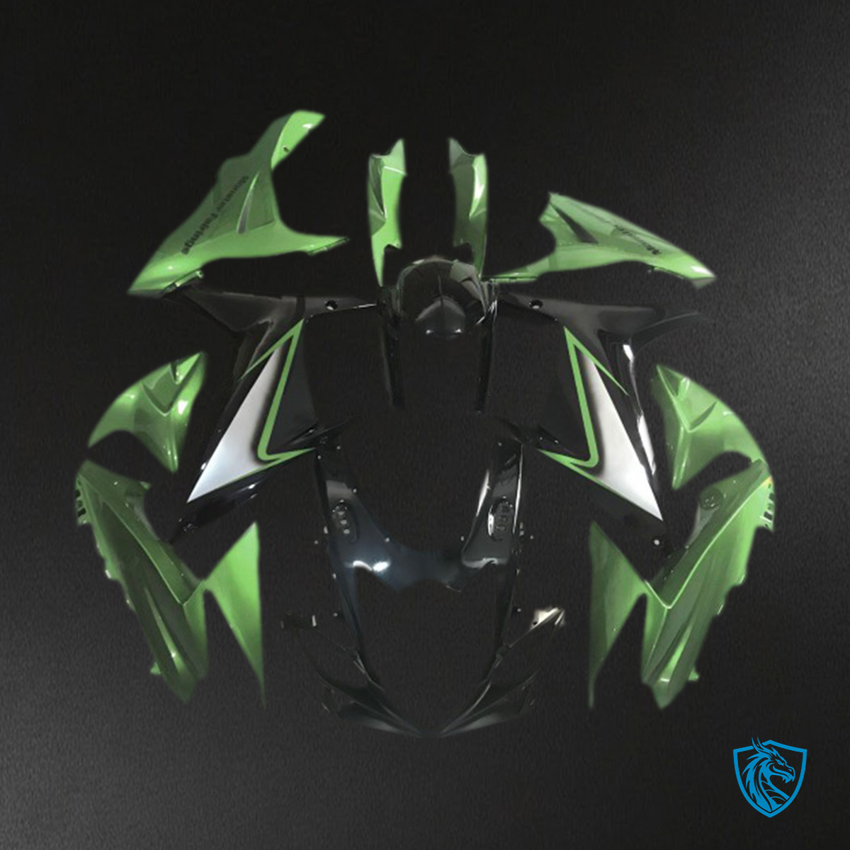 Suzuki GSXR 600-750 (2011-2024) Glossy Green Edges - MERGEment Motorcycle Fairings Kit