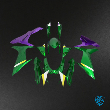 Suzuki GSXR 600-750 (2011-2024) Glossy Green & Purple Motorcycle - Custom ABS Fairing Kit
